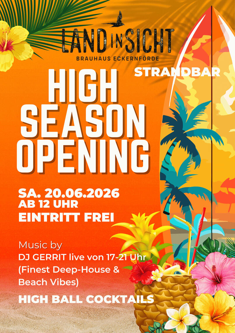 Plakat Strandbar Eröffnung