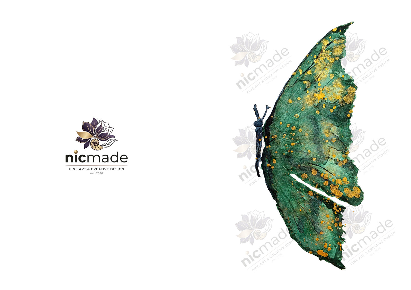 NIC-KLA 03 Schmetterling grün